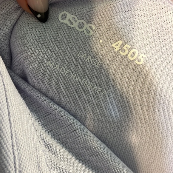 ASOS 4505 Mens Polo Shirt NWT  Oversized Size Large Purple Collar - Picture 8 of 14